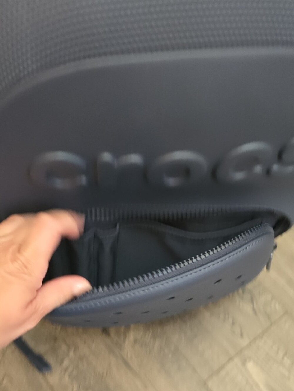 CROCS Slate Blue Molded Backpack with Vent Holes - Picture 11 of 12